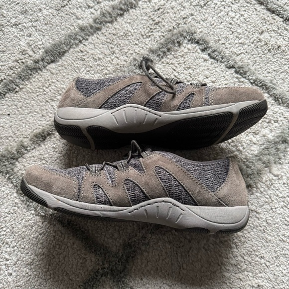 Dansko Holland Charcoal Gray leather Comfort Drawstring Sneaker Shoes 39 8.5 / 9 - Picture 4 of 11
